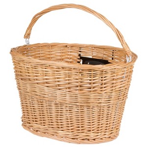 M-Wave Quick Release Wicker Basket, Brown - 1 of 4