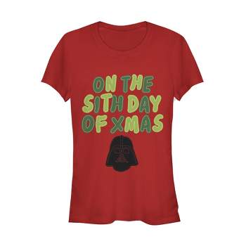 Juniors Womens Star Wars Christmas Sith Day T-Shirt