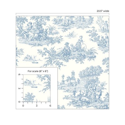 Blue Bell Vinyl Self-Adhesive Peel and Stick Wallpaper
