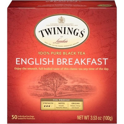 Twinings Classics Naturally English Breakfast Tea - 50ct