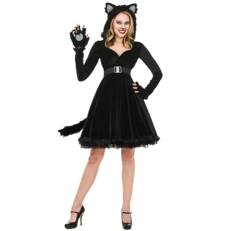 HalloweenCostumes.com Women's Black Cat Costume, 1 of 3