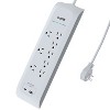 Digital Energy® 8-Outlet USB-A and USB-C® Surge Protector Power Strip (72 In.; White), Size: 6 Ft. - image 4 of 4