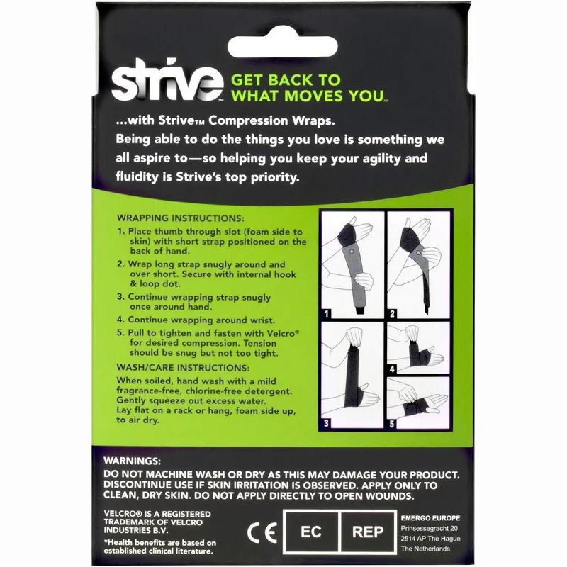 Strive Elastic Compression Therapy Wrap, Muscle Recovery and Joint Pain Relief for Right Wrist, 3 of 5