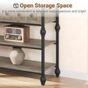 Jojoka 52.5 Inch Long Console Tables for Entryway with 3 Drawers, 3-Tier Industrial Metal Frame Sofa Table with Roman - 3 of 4