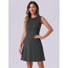 INSPIRE CHIC Women's Plaid Sleeveless Fit A-Line Houndstooth Work Mini Dress - 2 of 4