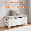 Acekool 39" Storage Bench with Cushion Seat and Safety Hinges – Entryway & Bedroom Shoe Organizer - 3 of 4