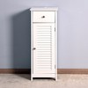 Bathroom Floor Cabinet Storage Organizer Freestanding Side Table Storage Unit With 1 Drawer And 1 Door Wooden For Living Room, Laundry Room - 3 of 4