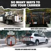 Mockins 70"x30"x6" XXL Trailer Hitch Cargo Carrier Hitch Mount | 500lbs Cap. Hitch Basket with 40 CF Bag & Foldable Arm - 3 of 4