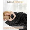 Heated Blanket Throw,50"x60" Faux Fur Heated Throw with 4 Heat Settings,Soft Bubble Electric Blanket with 4 Hours Auto-Off - 3 of 4