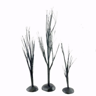 Department 56 Villages 9.75 In Black Bare Branch Trees Set/3 Halloween Village Accessories