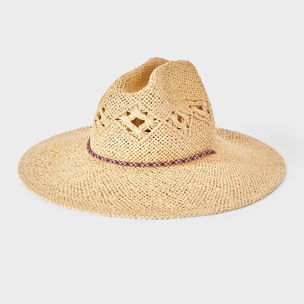 Straw Open Work Lifeguard Hat - Universal Thread™ Natural L/XL