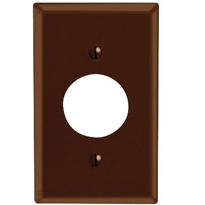 Leviton Brown 1 gang Plastic Outlet Wall Plate 1 pk