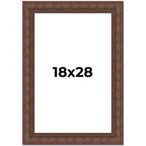 PosterPalooza | 18x28 Wide Bamboo Picture Frame, UV Acrylic, 4 Finishes - Brown, Black, Silver, and Natural - 1 of 4
