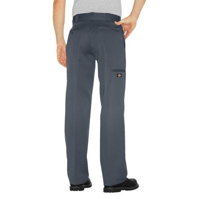 dickies twill double knee mens charcoal pants