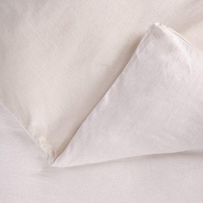 Cream French Linen and Cotton Twin Duvet Cover Set