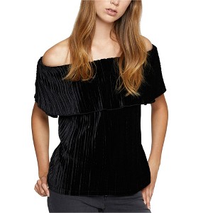 Sanctuary Clothing Womens Celeste Velvet Off the Shoulder Blouse - 1 of 1