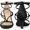 Perphy Women's Strappy Knot Open Toe Ankle Strap Kitten Heels Sandals - 2 of 4