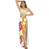 LA LEELA Women's Beach Wrap Bikini Swimwear Swim Cover Up Skirt Summer Wraps Beachwear Sarong Coverups Swimsuits for Women One Size White,Floral - 4 of 4