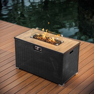 Nestl 43" Fire Pit Table with Glass Shield - 1 of 4