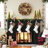 Acekool 24" Front Door Holiday Wreath, PVC Artificial with Shimmering Balls & Pine Cones, Indoor Outdoor Wall Mantel Home Decor - 4 of 4