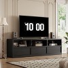 70-Inch Mid-Century Modern TV Stand: Heavy-Duty Media Console for 85” TVs with Storage Drawer & Open Shelves - 3 of 4