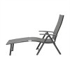 2pk Outdoor Aluminum Folding Recliner Adjustable Chaise Lounges Gray - Crestline Products: Patio Pool Furniture, No Assembly Required - 3 of 4