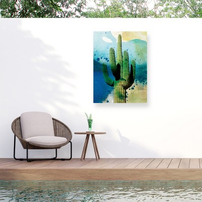 "Cactus Abstract" Outdoor Canvas