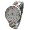 Olivia Pratt Big Dial Easy Reader Watch Floral Elastic Stretch Band Wristwatch Women Watch - 2 of 3