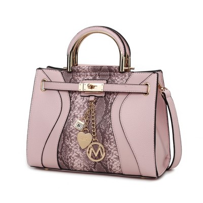 MKF Collection Cassia Snake embossed Vegan Leather Women’s Satchel Bag by Mia K