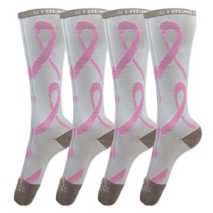 Bison Life Over The Calf Graduated Compression Socks (12-15 mm/Hg), Anti-Fatigue, Fits Women & Men, One Size - 4 Pairs - 1 of 4