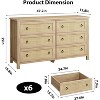 7-Dresser for Bedroom - Natural Rattan Style Storage for Nursery, Living Room - 2 of 4