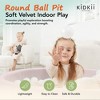 KIDKII Round Ball Pit Soft Velvet Indoor Play Toy for Toddlers, 150 Balls, Beige - 2 of 4