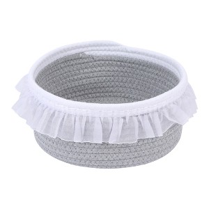 REGALWOVEN Odorless Cotton Rope Handcrafted Compact Size Multiple Use Open Storage Bins 1 Pc - 1 of 4