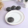 Unique Bargains Stainless Steel Round Scouring Pad Silver - 4 of 4