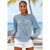 Women's Floral Embroidered Sleeve Blouse Shirt - LASCANA - 3 of 4
