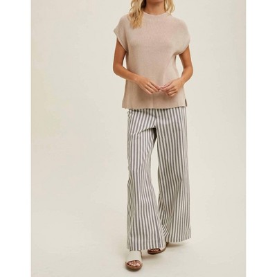Women's Mockneck Sweater Short Sleeve Top - WISHLIST