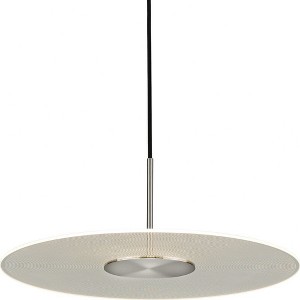 Progress Lighting Spoke Collection 1-Light LED Brushed Nickel Modern Hanging Pendant Light with Integrated Shade - 1 of 2