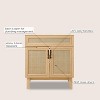 JONATHAN Y VAN1008 Javer 20 in. W x 18 in. D x 33 in. H Rattan Modern Farmhouse 2-Shelf Bath Vanity Cabinet Only (Sink Basin not Included), Oak - 4 of 4