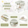 Safstar Baby Diaper Changing Table Folding Newborn Nursery Organizer W/Water Basin Wheel - 4 of 4