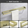 Bathroom Hardware Set Brushed Gold, Bathroom Accessories Set 4 Pieces Towel Bar Set, SUS304 Stainless Steel Towel Holder Set Wall Mounted - 3 of 4