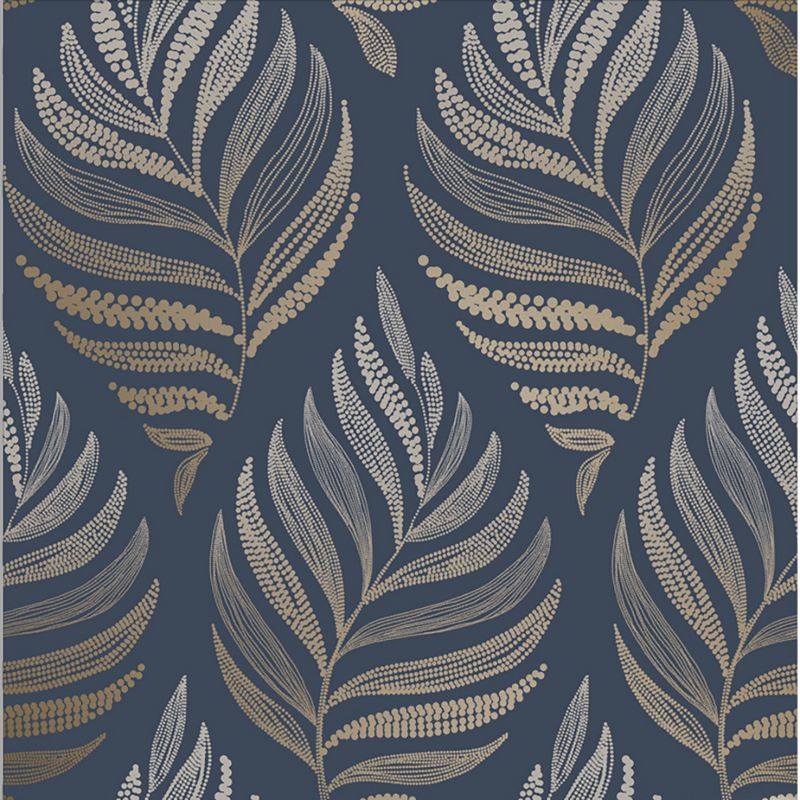Botanica Midnight Navy Blue Leaves Tropical Paste the Wall Wallpaper, 1 of 5