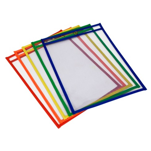 Pacon® Dry Erase Pockets, 5 Assorted Neon Colors, 9 X 12, 25 Pockets :  Target