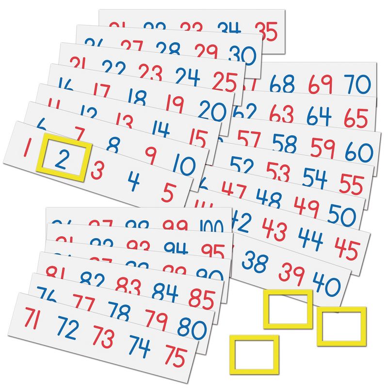 Learning Resources Magnetic Number Line 1-100, 20 Magnets, Sets of 5 Magnets, Ages 3+, 2 of 5