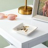 Juvale Personalized Letter M Ceramic Trinket Tray for Women and Men, Monogram Initials Jewelry Holder, Square Ceramic Ring Dish, 4 x 4 In - image 3 of 4