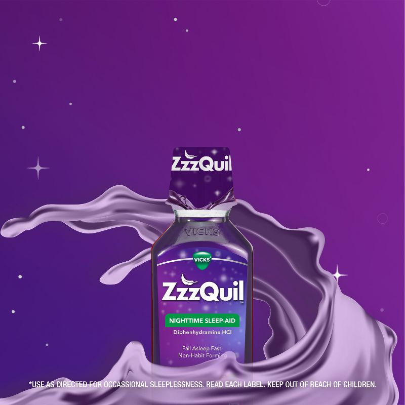 ZzzQuil Nighttime Sleep-Aid Liquid - Berry, 6 of 9
