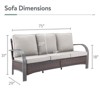 Buenhomino High Back Outdoor Wicker Patio Sofa, All Weather Wicker Furniture 3-Seater Sofa Patio Couch for Porch - 4 of 4