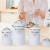 3-Piece Country Kitchen Canisters, Vintage Tea Sugar Coffee Canister Set, Rustic Farmhouse Metal Food Storage Tins for Coffee, Sugar for Kitchen - 2 of 4
