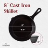 Cuisinel Cast Iron Skillet with Lid - 8" Fry Pan, Glass Cover & Silicone Grip, Pre-Seasoned, Oven, Grill, Stovetop, Camping, Fire, Induction Safe - 4 of 4