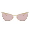 Jimmy Choo JC 4014H 3006/5 Womens Cat-Eye Sunglasses Pale Gold 56mm - 2 of 3