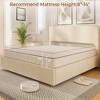Bed Frame, Full Size Platform Bed Frame with 4 Storage Drawers, Upholstered Channel Tufted Wingback Headboard Bed Frame - 3 of 4